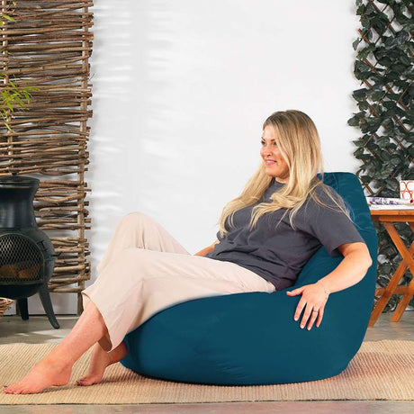 Highback Gamer Beanbag Indoor-Outdoor by Veeva® - Teal | Bean Bag Only