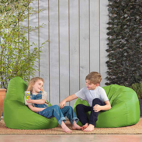 Kids High Back Bean Bag Pod Indoor-Outdoor by Veeva® - Lime Green