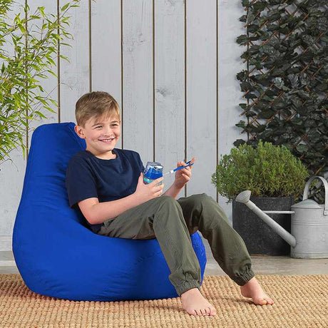 Kids High Back Bean Bag Pod Indoor-Outdoor by Veeva® - Blue