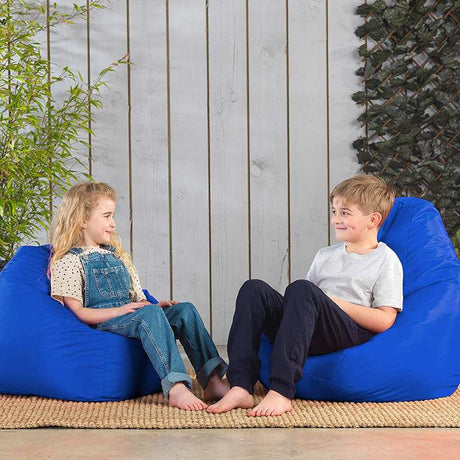 Kids High Back Bean Bag Pod Indoor-Outdoor by Veeva® - Blue