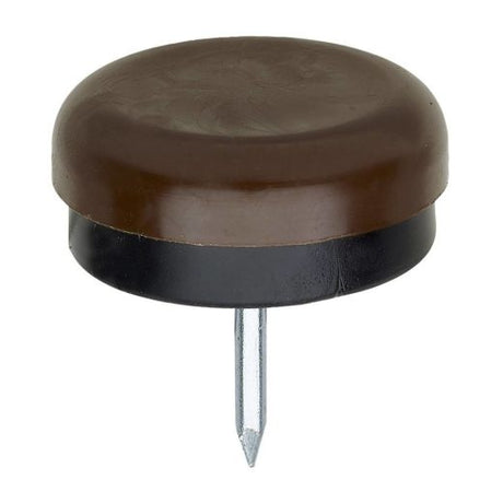 Brown Rubber Cushion Furniture Glides - 18mm - Pack 25