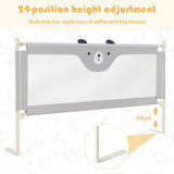 Vertical Lifting Baby Bedrail Guard with Lock-Gray
