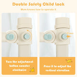 Vertical Lifting Baby Bedrail Guard with Lock-Gray