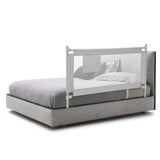 57 Inch Toddlers Vertical Lifting Baby Bed Rail Guard with Lock-Gray