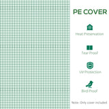 Outsunny 3 x 2 x 2m Greenhouse Replacement Cover ONLY Winter Garden Plant PE Cover for Tunnel Walk-in Greenhouse with Roll-up Windows Door Outdoor, Green