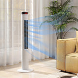 HOMCOM Oscillating Tower Fan Remote Control 3 Speed Modes Cooling Machine White