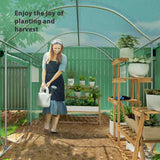 Outsunny 9.8 x 6.6ft Walk-In Polytunnel Greenhouse - Green