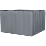 Outsunny Replacement Gazebo Curtains 4-Panel Sidewalls with Zipper for 3 x 3 (M) Yard Gazebos Canopy Tent, Dark Grey