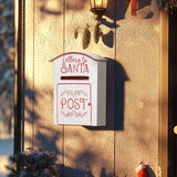 HOMCOM A5 Christmas Letter Postbox - White/Red