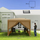 Outsunny 3 x 3(m) Pop Up Gazebo - Khaki