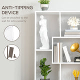 HOMCOM 8-Cube Bookcase, Tall Display Shelf, Standing Storage Rack for Study Room, Living Room, 70 x 24 x 178cm, White