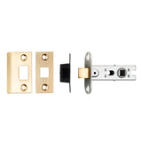 64MM BOLT-THROUGH TUBULAR LATCH - 8MM FOLLOWER - SQUARE - SATIN BRASS - EACH
