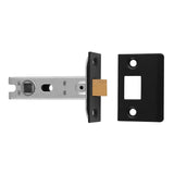 76MM BOLT-THROUGH TUBULAR LATCH - 8MM FOLLOWER - SQUARE - MATT BLACK - EACH