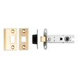 76MM BOLT-THROUGH TUBULAR LATCH - 8MM FOLLOWER - SQUARE - SATIN BRASS - EACH