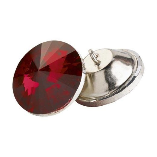 20mm Red Glass Crystal Button – Pack 10