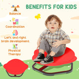 AIYAPLAY Planet-Shaped-kids Swivel Chair, Sensory Spinning Chair for Balance, Coordination Training, Red