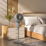 HOMCOM Air Circulator Fan Pedestal Cooling Fan with 3 Speed and Carry Handle, 9 Inch, Grey