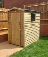BUDGET 4FT FRONT X 6FT DEEP SHED WITH 1 WINDOW