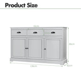 Buffet Sideboard with Cabinets Drawers and Adjustable Shelf-Grey