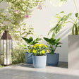 Outsunny Set of Three 22cm Planters - Blue