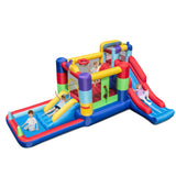 7-in-1 Building Block Inflatable Bounce House with 2 Slides (without Blower)
