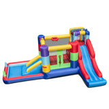 7-in-1 Building Block Inflatable Bounce House with 2 Slides (without Blower)