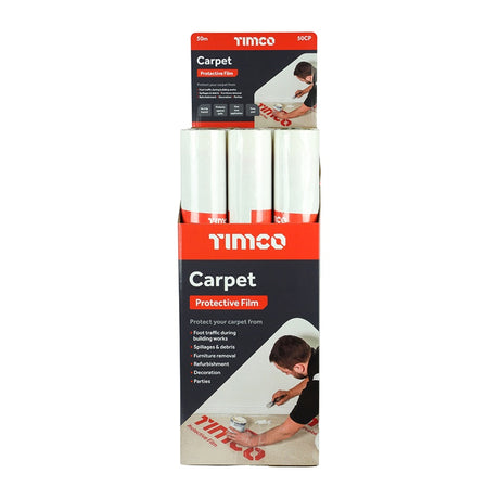 TIMCO Protective Film For Carpet - 50m x 0.6m