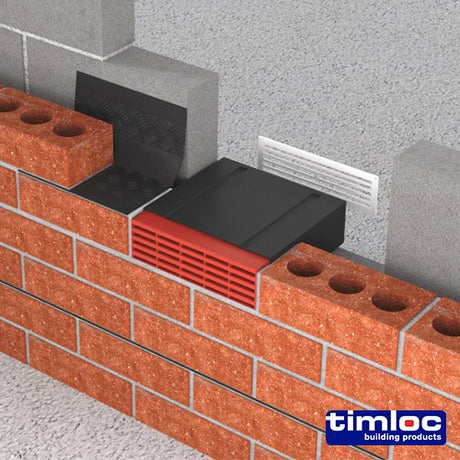 20 x Timloc Airbrick Plastic Black - 215 x 69 x 60mm