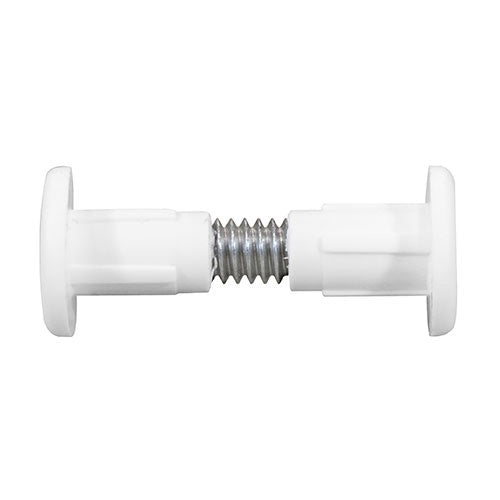 4 x TIMCO Plastic Cabinet Connector Bolts White - 28mm