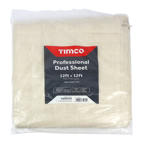 TIMCO Cotton Twill Dust Sheet - 12ft x 12ft