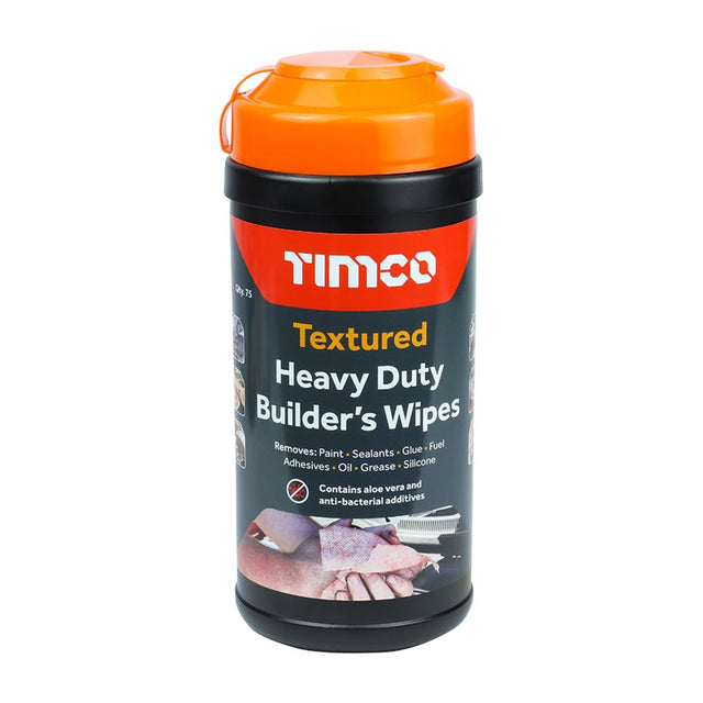 75 x TIMCO Textured Heavy Duty Builders Wipes - 75 Wipes