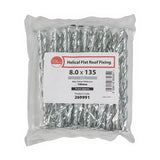 25 x TIMCO Helical Flat Roof Fixing Silver - 8.0 x 135