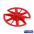 250 x TIMCO Insulation Retaining Discs Red - 80mm Dia