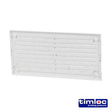 Timloc Louvre Mini Vent Flyscreen White - 165 x 89mm