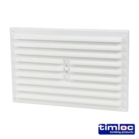 Timloc Hit and Miss Grille Vent White - 242 x 165mm