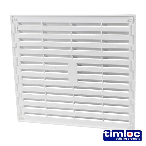 Timloc Louvre Grille Vent White - 242 x 242mm