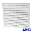 Timloc Louvre Grille Vent White - 242 x 242mm