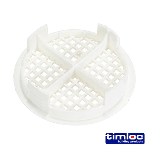 10 x Timloc Push-in Soffit Vent White -  70.0