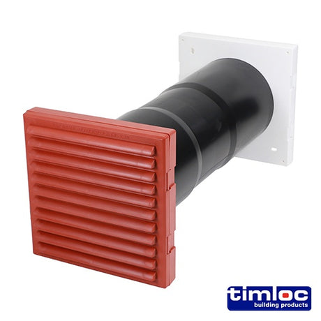 Timloc AeroCore Through-Wall Vent Set with Baffle Terracotta - 127 x 350 (dia x length)