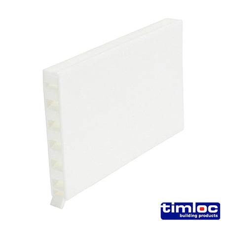 50 x Timloc Cavity Wall Weep Vent White - 65 x 10 x 100mm