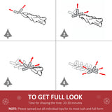 HOMCOM 5FT Pre-Lit Fibre Optic Artificial Christmas Tree Holiday Xmas Dcor with Tree Topper Multi-Colour