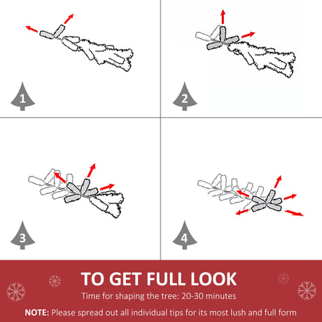 HOMCOM 5FT Pre-Lit Fibre Optic Artificial Christmas Tree Holiday Xmas Dcor with Tree Topper Multi-Colour