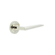 Mayfair Door Handle on Stepped Rose Polished Nickel