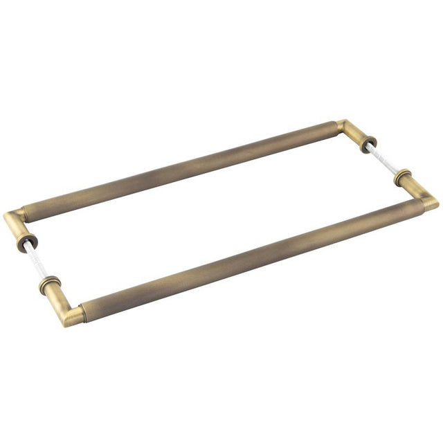 Burlington Piccadilly Pull Handles 425 X 20mm Back to Back Antique Brass