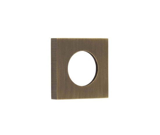 Burlington Square Plain Outer Rose Antique Brass