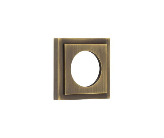 Burlington Square Stepped Outer Rose Antique Brass