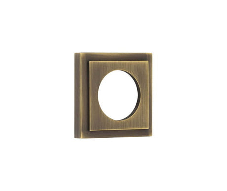 Burlington Square Stepped Outer Rose Antique Brass