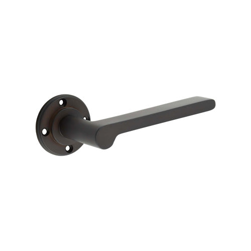 Fitzrovia Door Handles No Rose Dark Bronze