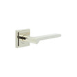 Fitzrovia Door Handles Square Stepped Rose Polished Nickel