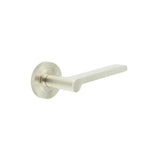 Fitzrovia Door Handles Knurled Rose Satin Nickel